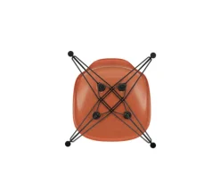 Vitra Eames DSR stol, fiberglas, red orange - svart