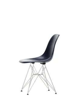 Vitra Eames DSR stol, fiberglas, navy blue - krom