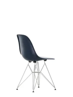 Vitra Eames DSR stol, fiberglas, navy blue - krom