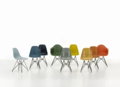 Vitra Eames DSR stol, fiberglas, ljus ockra - basic dark