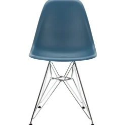 Vitra Eames DSR stol, sea blue RE - krom