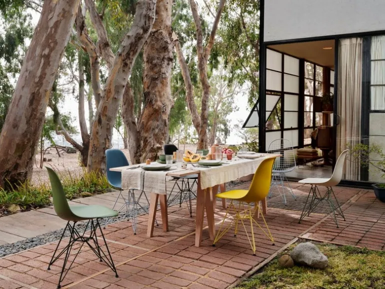 Vitra Eames DSR stol, sea blue RE - sky blue