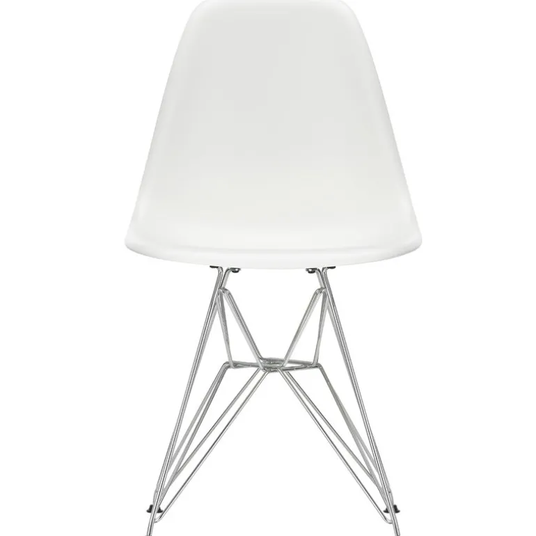 Vitra Eames DSR stol, vit - krom