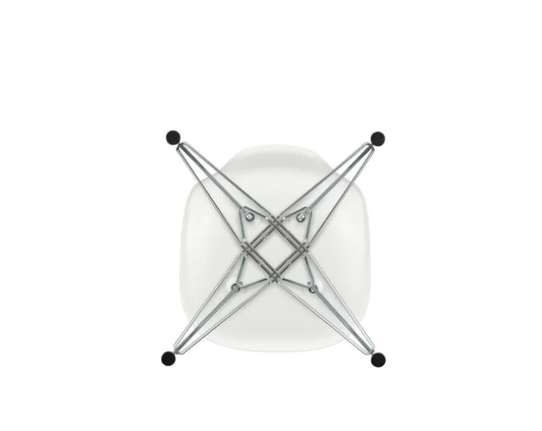 Vitra Eames DSR stol, vit - krom