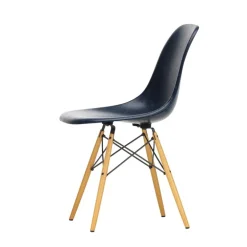 Vitra Eames DSW stol, fiberglas, navy blue - lönn