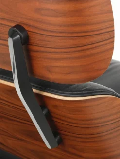 Vitra Eames Lounge Chair & Ottoman, ny storlek, palisander - svart