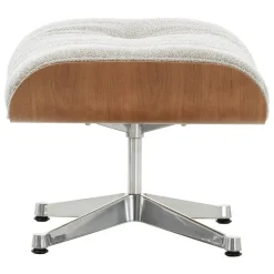 Vitra Eames Lounge Ottoman, American cherry - Nubia grädde-sand