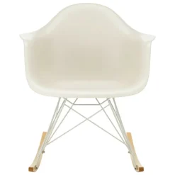 Vitra Eames RAR gungstol, pebble RE - vit - lönn