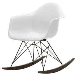 Vitra Eames RAR gungstol, vit - basic dark - mörk lönn