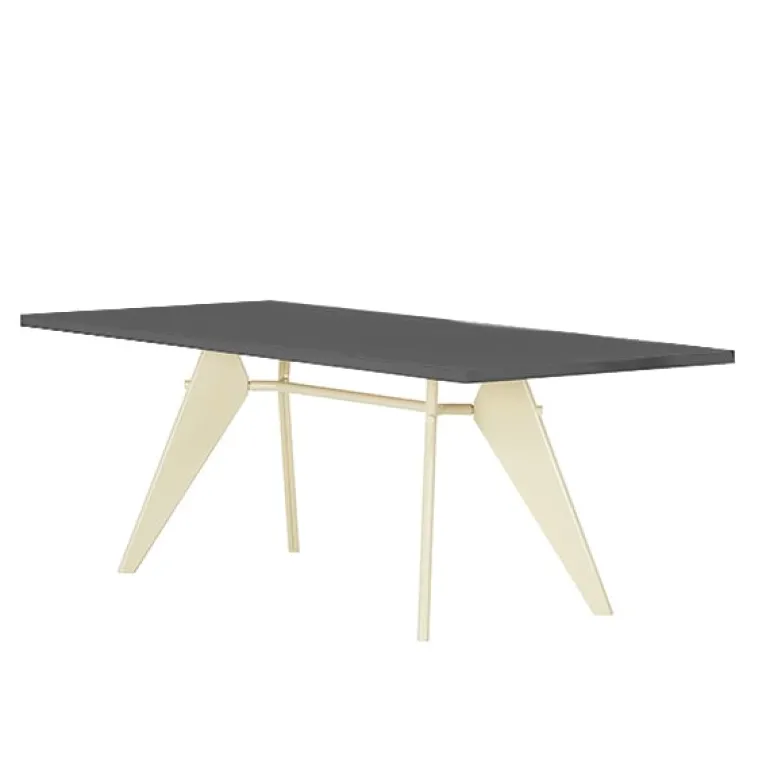 Vitra Em Table 200 x 90 cm, asfalt - écru