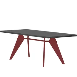 Vitra Em Table 240 x 90 cm, asfalt - Japanese red
