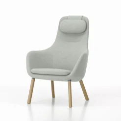 Vitra HAL loungefåtölj m/ lös kudde, Dumet 06 pebble melange - ek