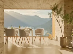 Vitra Mikado stol, natur ek - Nubia 01 elfenben/pärla