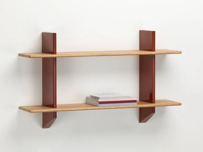 Vitra Rayonnage Mural hylla, japansk röd - ek