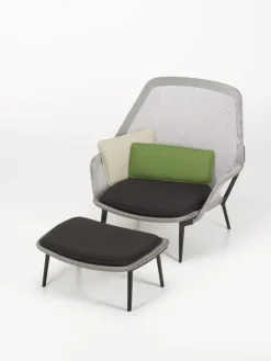 Vitra Slow Chair, brun/grädde - choklad