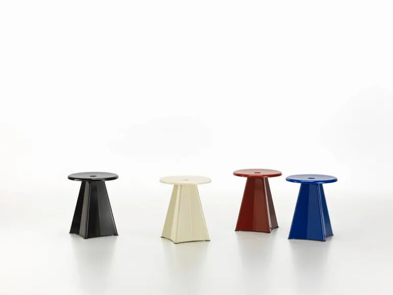 Vitra Tabouret Métallique pall, Prouvé Bleu Marcoule
