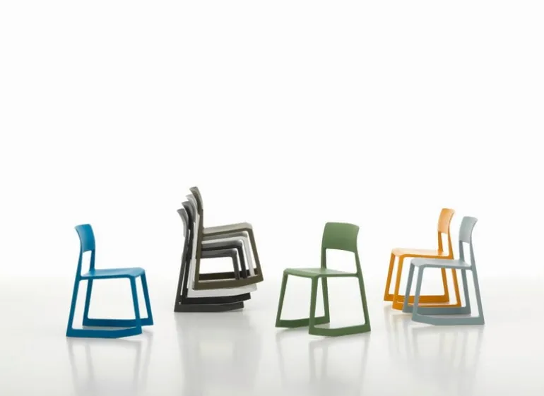 Vitra Tip Ton stol, glaciärblå