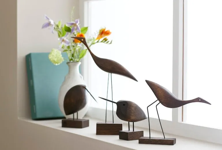 Warm Nordic Beak Bird, Low Heron, rökt ek