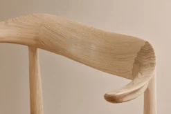 Warm Nordic Cow Horn stol, oljad ek - läder