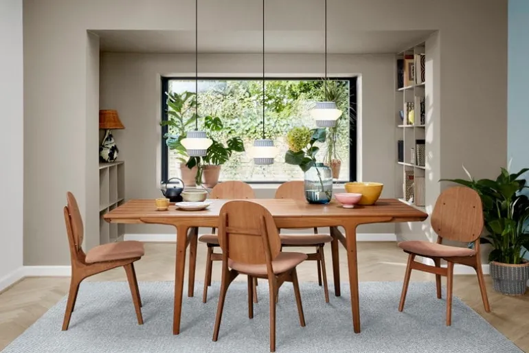 Warm Nordic Evermore matbord, 160 cm, inklusive 2 förlängningar, teakoljad ek