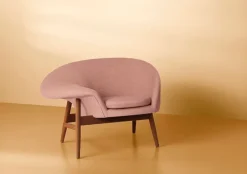 Warm Nordic Fried Egg fåtölj, blekrosa