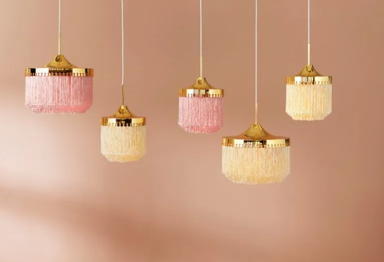 Warm Nordic Fringe pendellampa 30 cm, cream white