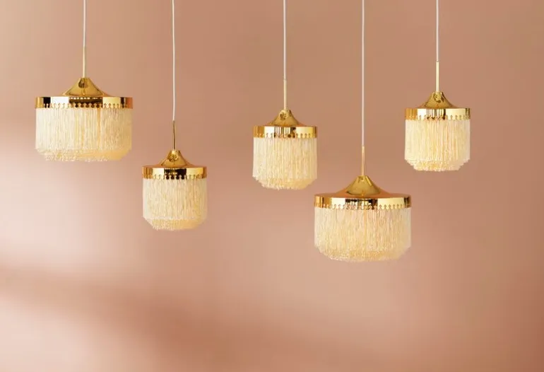 Warm Nordic Fringe pendellampa 30 cm, cream white