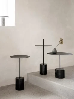 Wendelbo Calibre sidobord, låg, svart - Nero Marquina-marmor