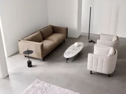 Wendelbo Calibre sidobord med handtag, hög, svart - Nero Marquina-marmor