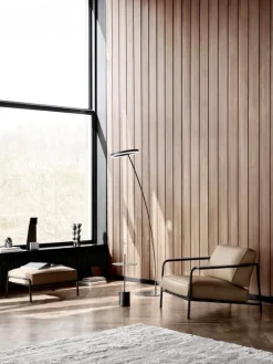 Wendelbo Calibre sidobord med handtag, hög, svart - Nero Marquina-marmor