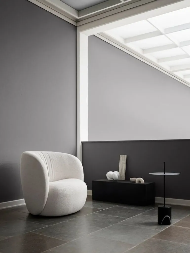 Wendelbo Calibre sidobord med handtag, hög, svart - Nero Marquina-marmor