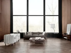 Wendelbo Collect konsolsidobord, låg, mörkbrun - Emperador-marmor