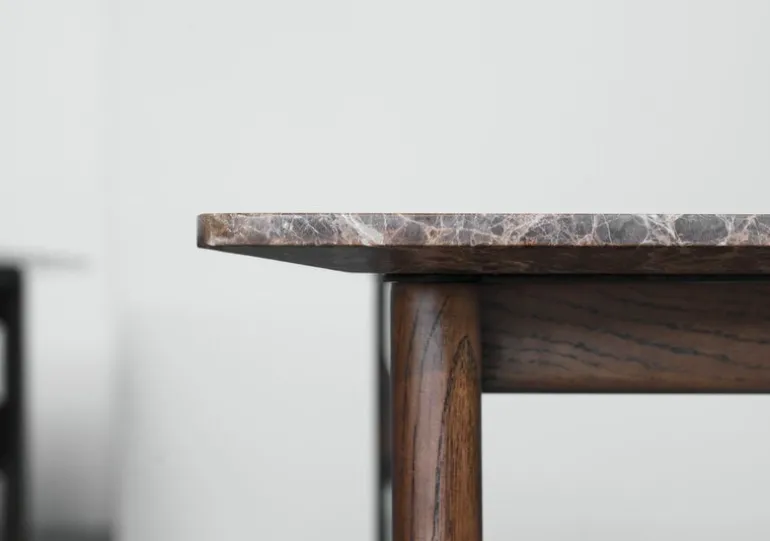 Wendelbo Collect soffbord, litet kvadratiskt, mörkbrun - Emperador-marmor