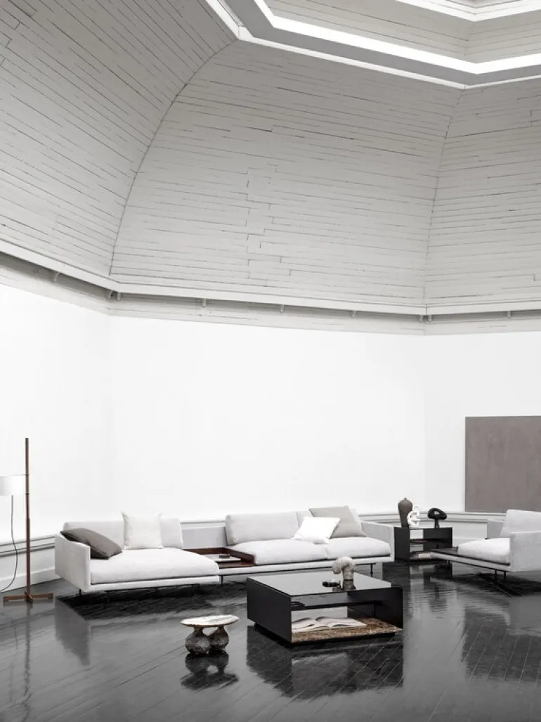 Wendelbo Expose soffbord, medium, brunt glas - Emperador-marmor