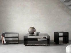 Wendelbo Expose soffbord, medium, brunt glas - Emperador-marmor