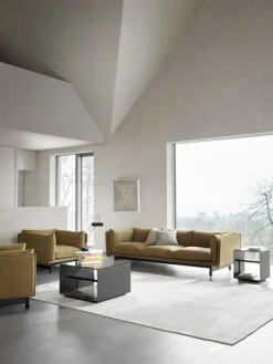 Wendelbo Expose soffbord, medium, brunt glas - Emperador-marmor