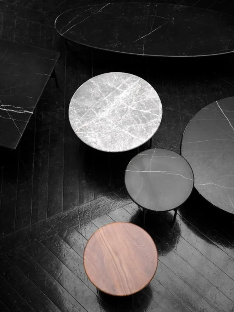 Wendelbo Floema fyrkantigt soffbord, svart - svart marmor