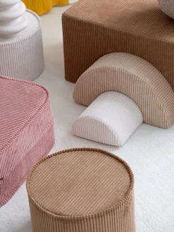 Wigiwama Pouffe set, pink mousse