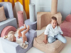 Wigiwama Square fotpall, brown sugar