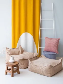 Wigiwama Square fotpall, brown sugar