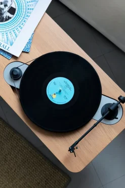 Wooden Turntable skivspelare, ek