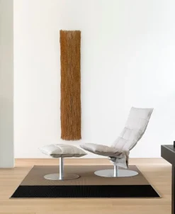 Woodnotes K fotpall, smal, basplatta, sten/vit