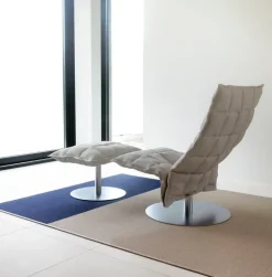 Woodnotes K fotpall, smal, basplatta, sten/vit