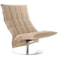 Woodnotes K stol, bred, basplatta med snurrfunktion, naturell/svart