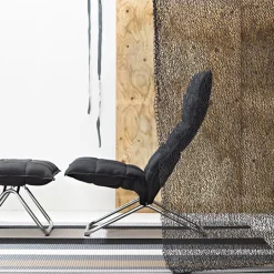 Woodnotes K stol, smal, tubulär, sten/svart