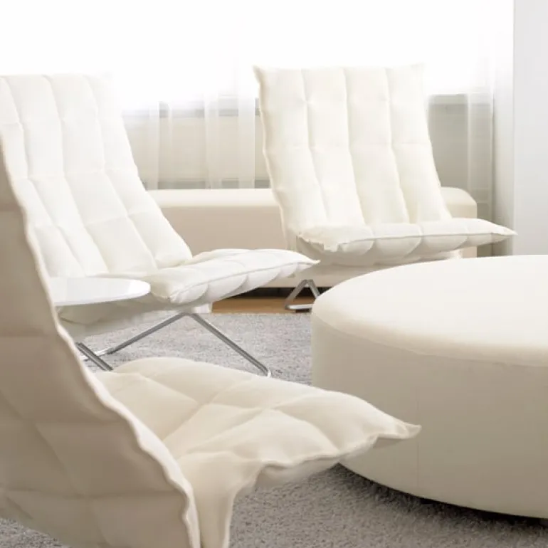 Woodnotes K stol, vid, tubulär, naturell/vit