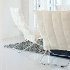 Woodnotes K stol, vid, tubulär, naturell/svart