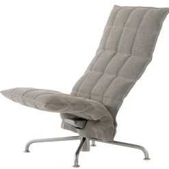 Woodnotes K-stol, smal, svängbar stjärnfot, sten/svart