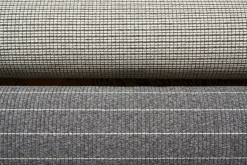 Woodnotes Line In-Out matta, melange grå - ljus sand