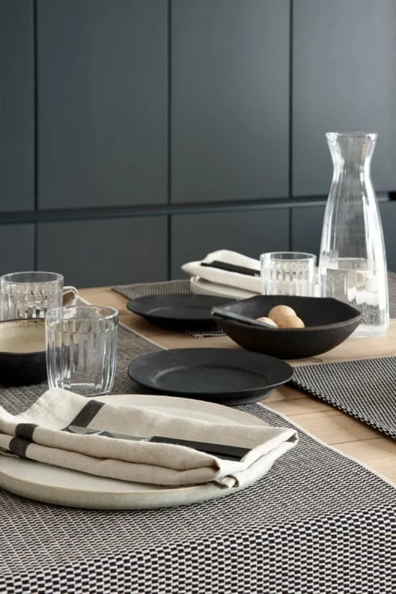 Woodnotes Morning bordslöpare, 35 x 120 cm, svart - sten